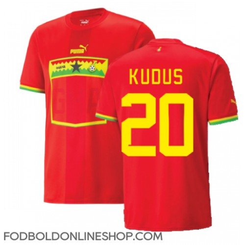 Ghana Mohammed Kudus #20 Udebanetrøje VM 2022 Kortærmet